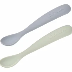 Lot de 2 cuillères silicone 1er âge avec boîte de transport Duo nature