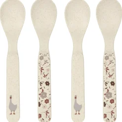 Lot de 4 cuillères Tiny Farmer mouton et oie naturel