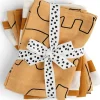 Lot de 5 débarbouillettes en tissu Deer friends Moutarde (30 x 30 cm)