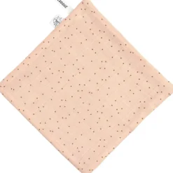 Lot de 3 débarbouillettes Pois rose-pêche