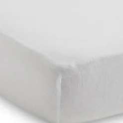 Lot de 2 draps housses blancs (60 x 120 cm)
