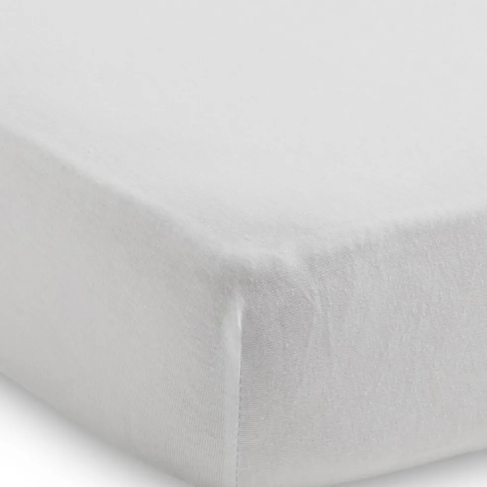 Lot de 2 draps housses blancs (60 x 120 cm)