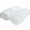 Lot de 2 draps housses coton blancs (70 x 140 cm)