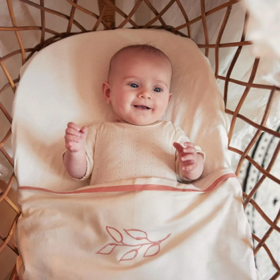 Lot de 2 draps housses de berceau blancs (40 x 80 cm)