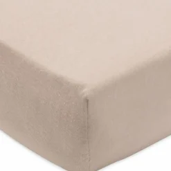 Lot de 2 draps housses en jersey Wild Rose-Biscuit (60 x 120 cm)