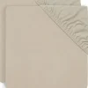 Lot de 2 draps housses en coton Nougat (60 x 120 cm)