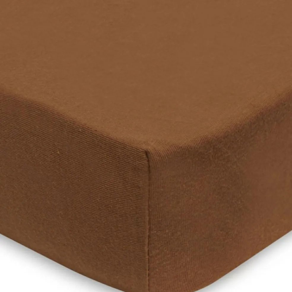 Lot de 2 draps housses en coton Caramel-Biscuit (60 x 120 cm)