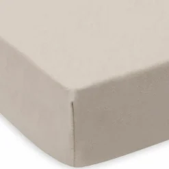 Lot de 2 draps housses en jersey Oatmeal-Sand (60 x 120 cm)