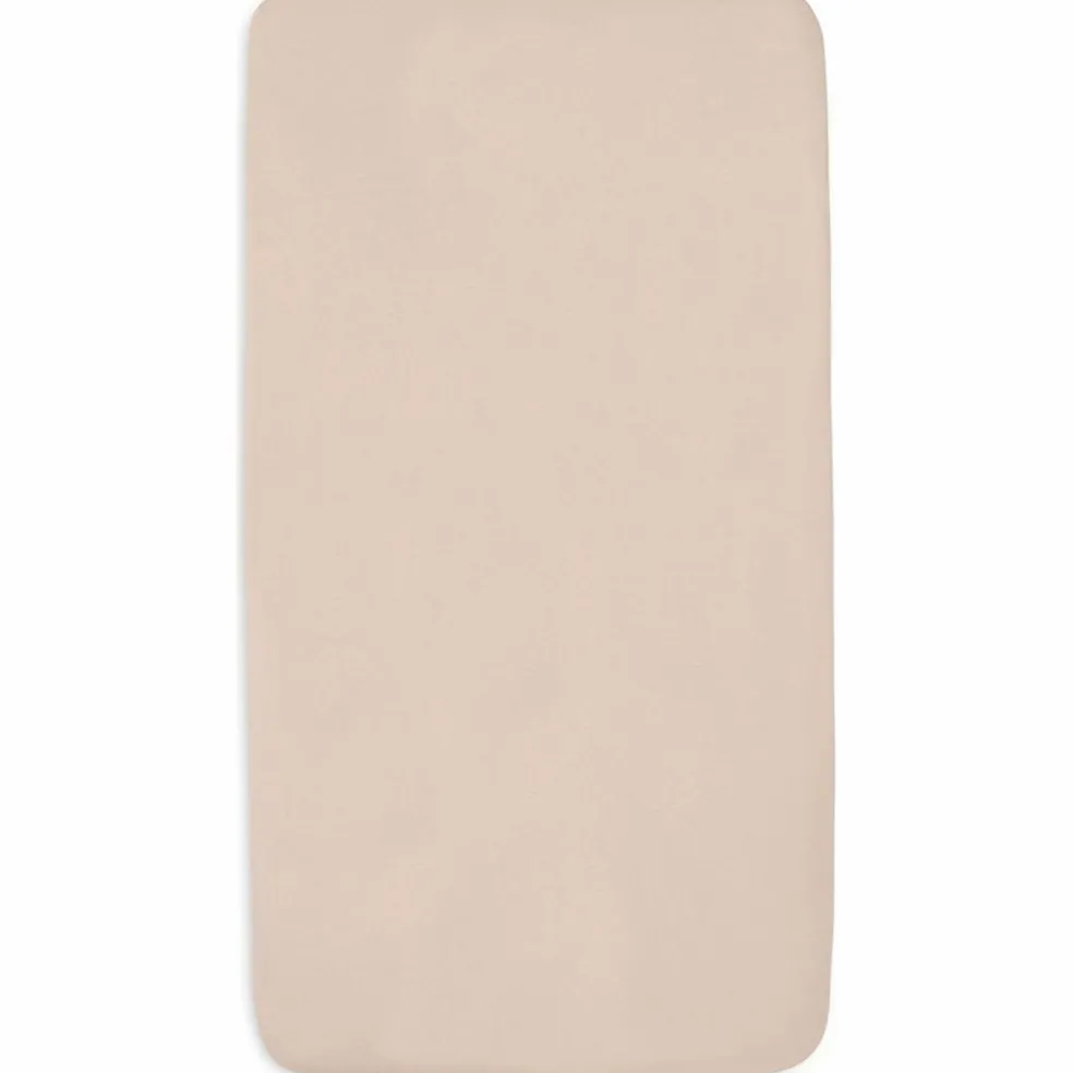 Lot de 2 draps housses en jersey Wild Rose-Biscuit (40 x 80 cm)