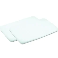 Lot de 2 draps housses nouveau-né blancs pour matelas de lit de voyage 3 en 1 Swift