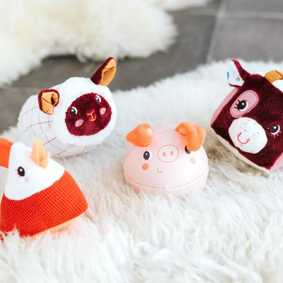 Lot de 4 formes hochets Ferme