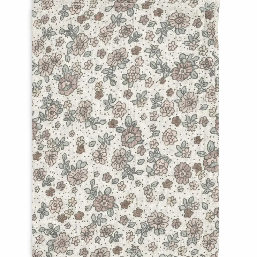 Lot de 3 gants de toilette en gaze de coton Retro Flowers