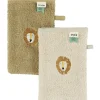 Lot de 2 gants de toilette Lion