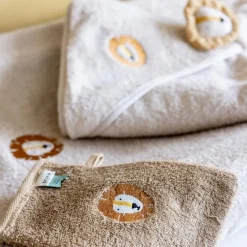 Lot de 2 gants de toilette Lion