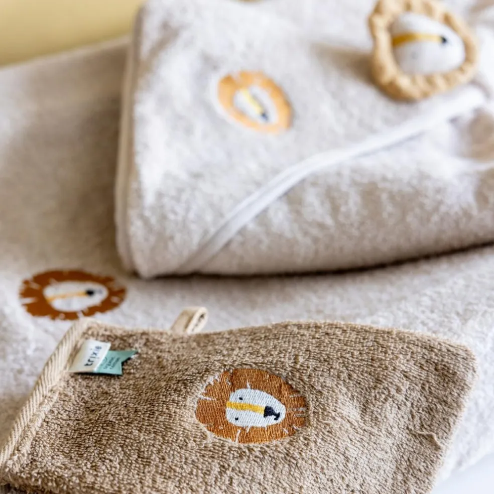 Lot de 2 gants de toilette Lion