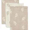 Lot de 3 gants de toilette en gaze de coton Twig Wild Rose