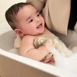 Lot de 3 gants de toilette en gaze de coton Twig Olive Green