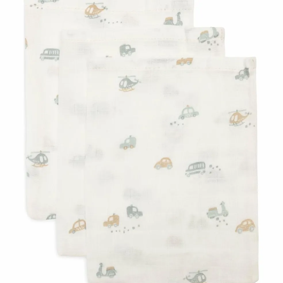 Lot de 3 gants de toilette en gaze de coton On the Go