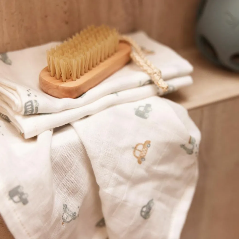 Lot de 3 gants de toilette en gaze de coton On the Go