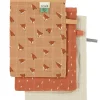 Lot de 3 gants de toilette en mousseline Fierce Fox
