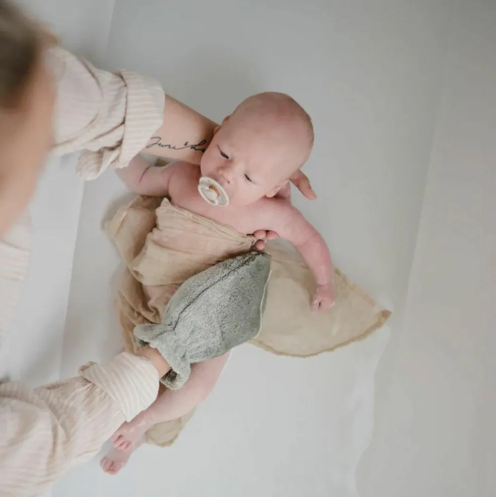 Lot de 2 gants de toilette en coton bio Sea Mist