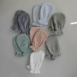 Lot de 2 gants de toilette en coton bio Sea Mist