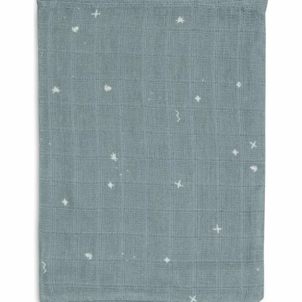 Lot de 3 gants de toilette en gaze de coton Twinkling Sea Green