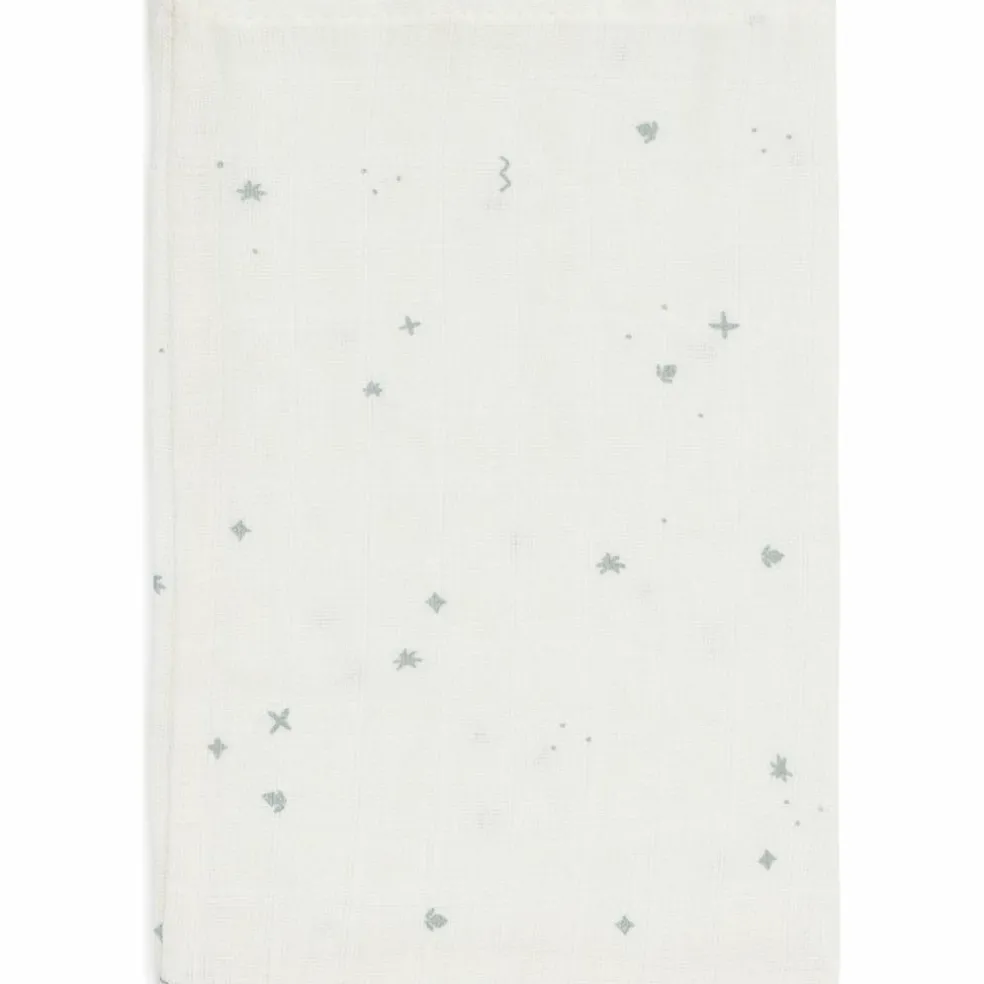 Lot de 3 gants de toilette en gaze de coton Twinkling Sea Green