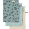 Lot de 3 gants de toilette en mousseline Enchanting Elephant