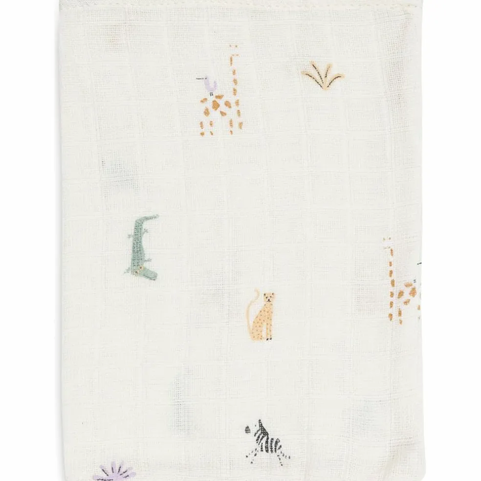 Lot de 3 gants de toilette en gaze de coton Jungle Jambo