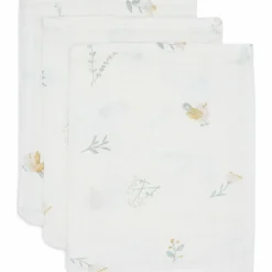 Lot de 3 gants de toilette en gaze de coton Lovely Birds
