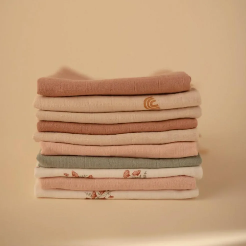 Lot de 5 gants de toilette Pink Flowers