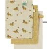 Lot de 3 gants de toilette en mousseline Lively Lion
