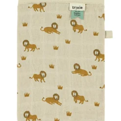Lot de 3 gants de toilette en mousseline Lively Lion