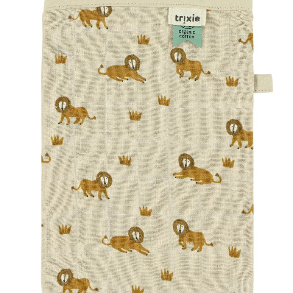 Lot de 3 gants de toilette en mousseline Lively Lion