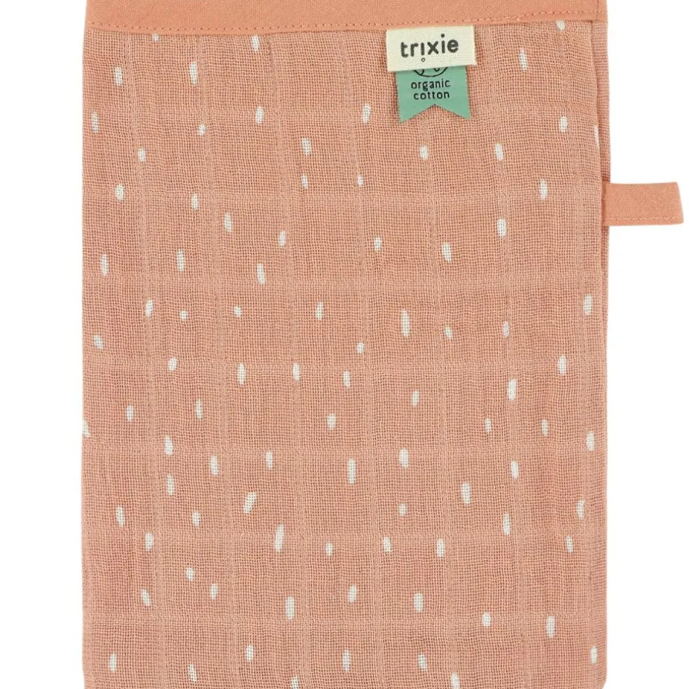 Lot de 3 gants de toilette en mousseline Rosy Rabbit