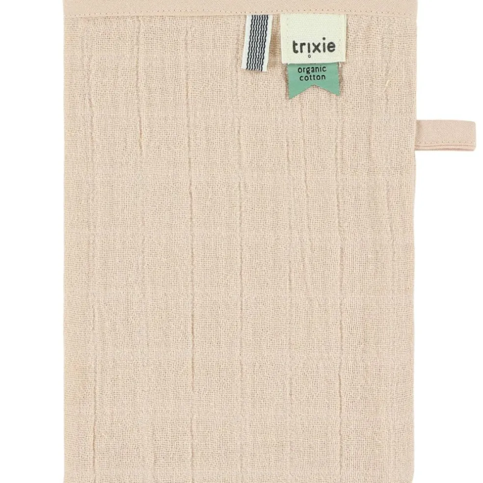 Lot de 3 gants de toilette en mousseline Rosy Rabbit