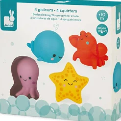 Lot de 4 gicleurs de bain Animaux marins