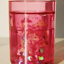 Lot de 2 gobelets à paillettes Licorne