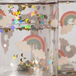 Lot de 2 gobelets à paillettes Arc-en-ciel