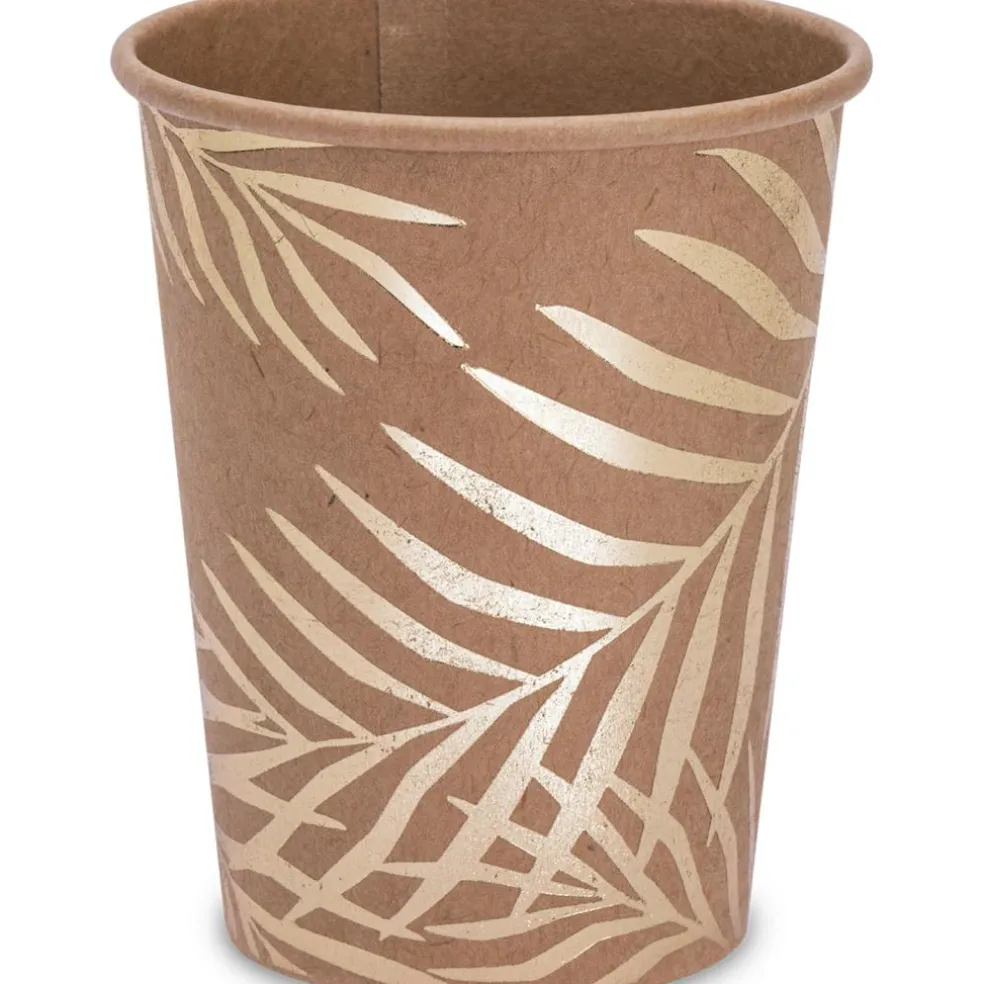 Lot de 8 gobelets en carton Tropi Chic palmier