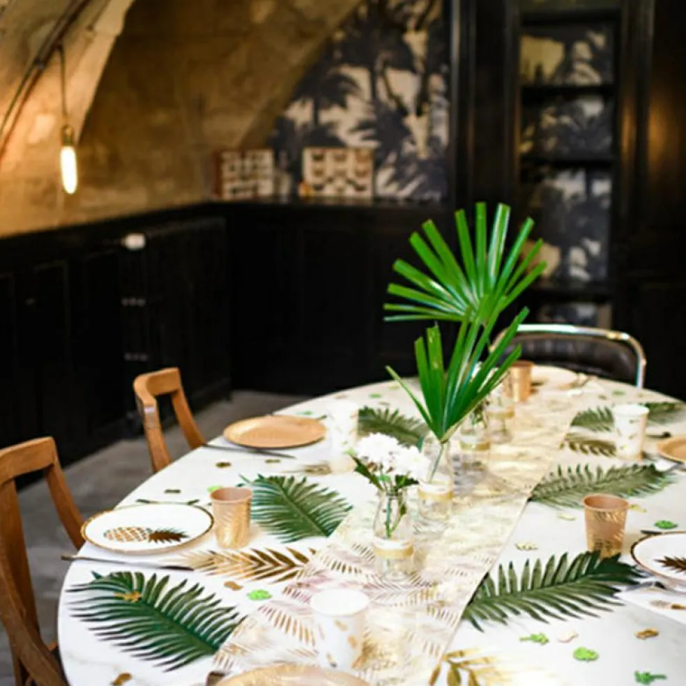 Lot de 8 gobelets en carton Tropi Chic palmier