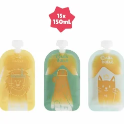 Lot de 15 gourdes réutilisables (150 ml)