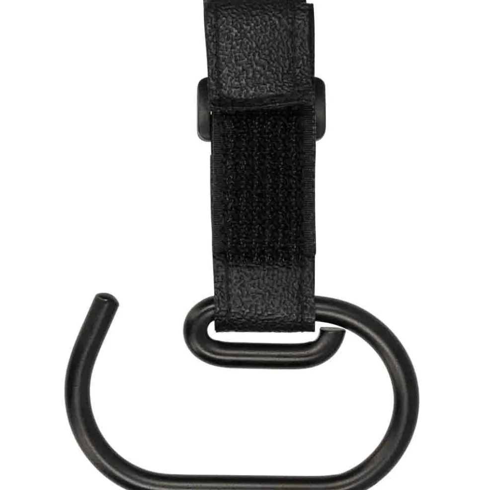 Lot de 2 grands crochets pour poussette noir