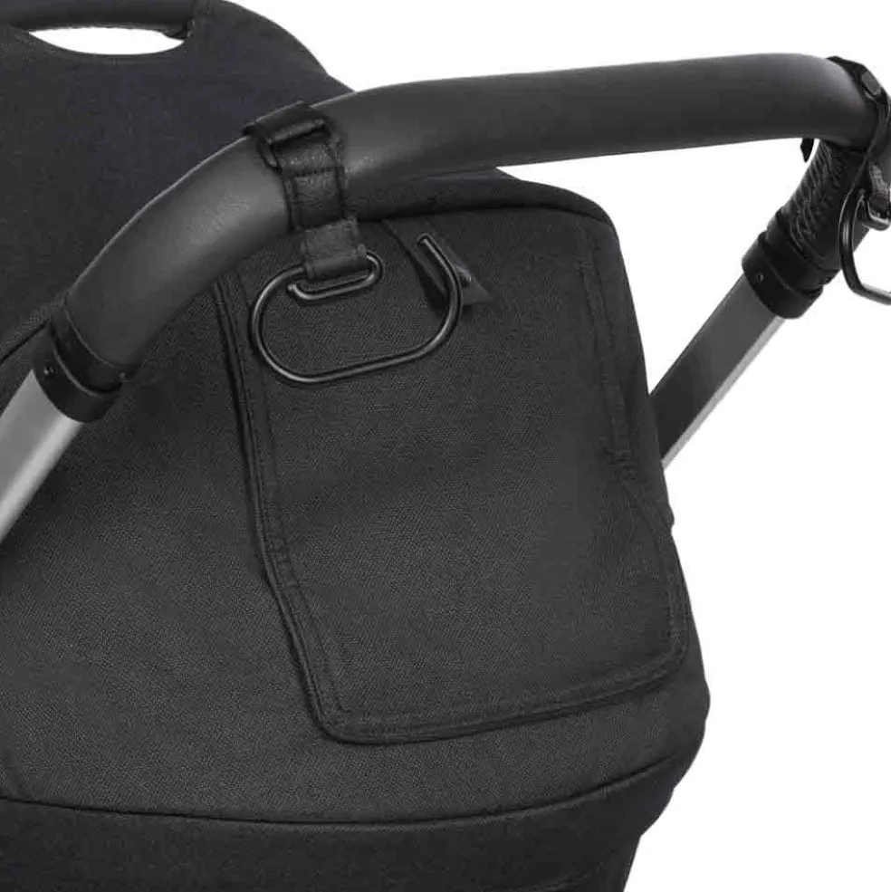 Lot de 2 grands crochets pour poussette noir