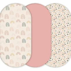 Lot de 3 housses de matelas à langer Rosetta (40 x 80 cm)