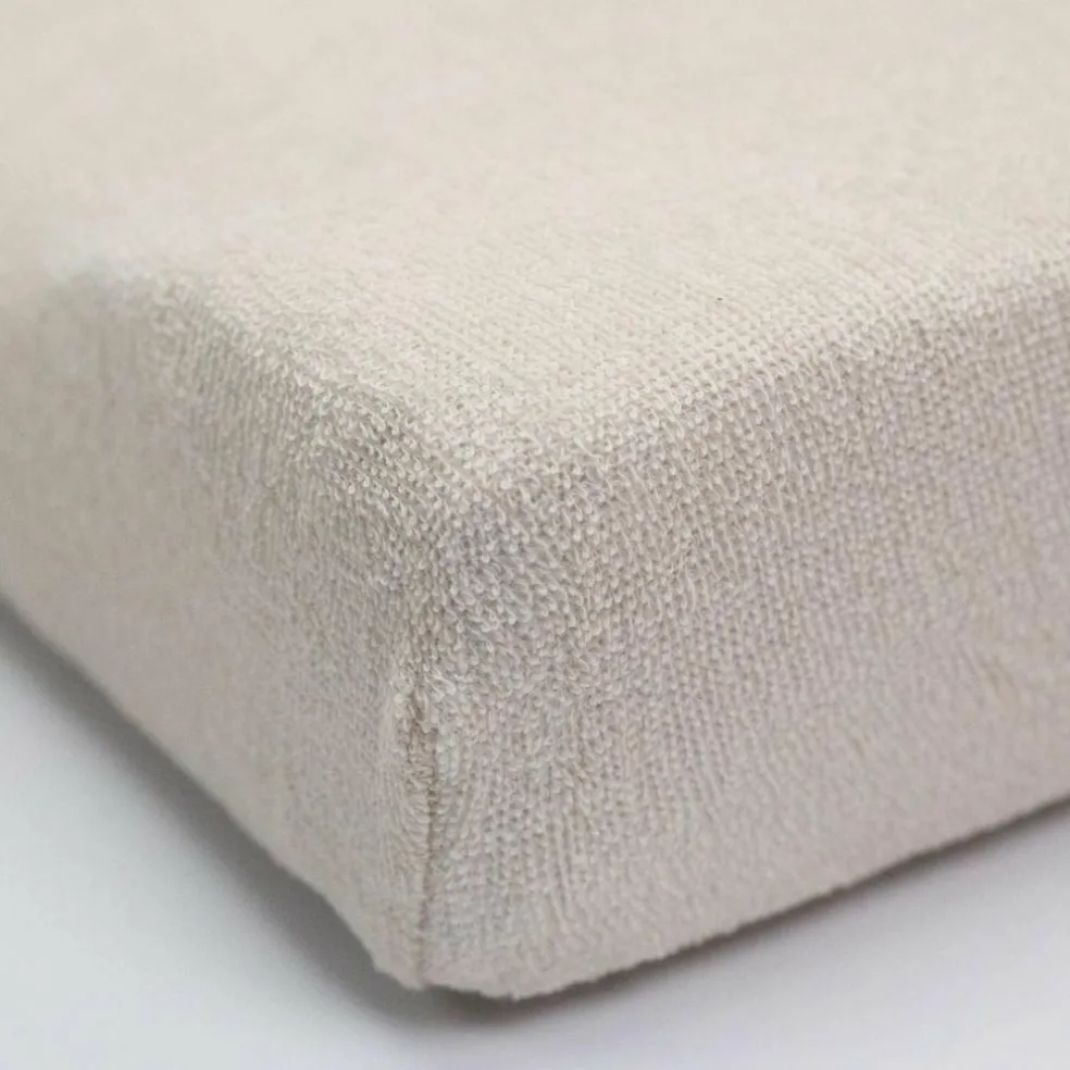 Lot de 2 housses de matelas à langer Ecru-Olive (70 x 50 cm)