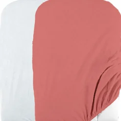 Lot de 2 housses de matelas à langer blanc et terracotta (50 x 75 cm)