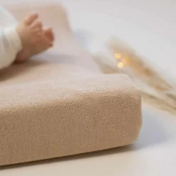 Lot de 2 housses de matelas à langer Ecru-Sable (70 x 50 cm)