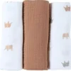 Lot de 3 langes Elephants (70 x 70 cm)